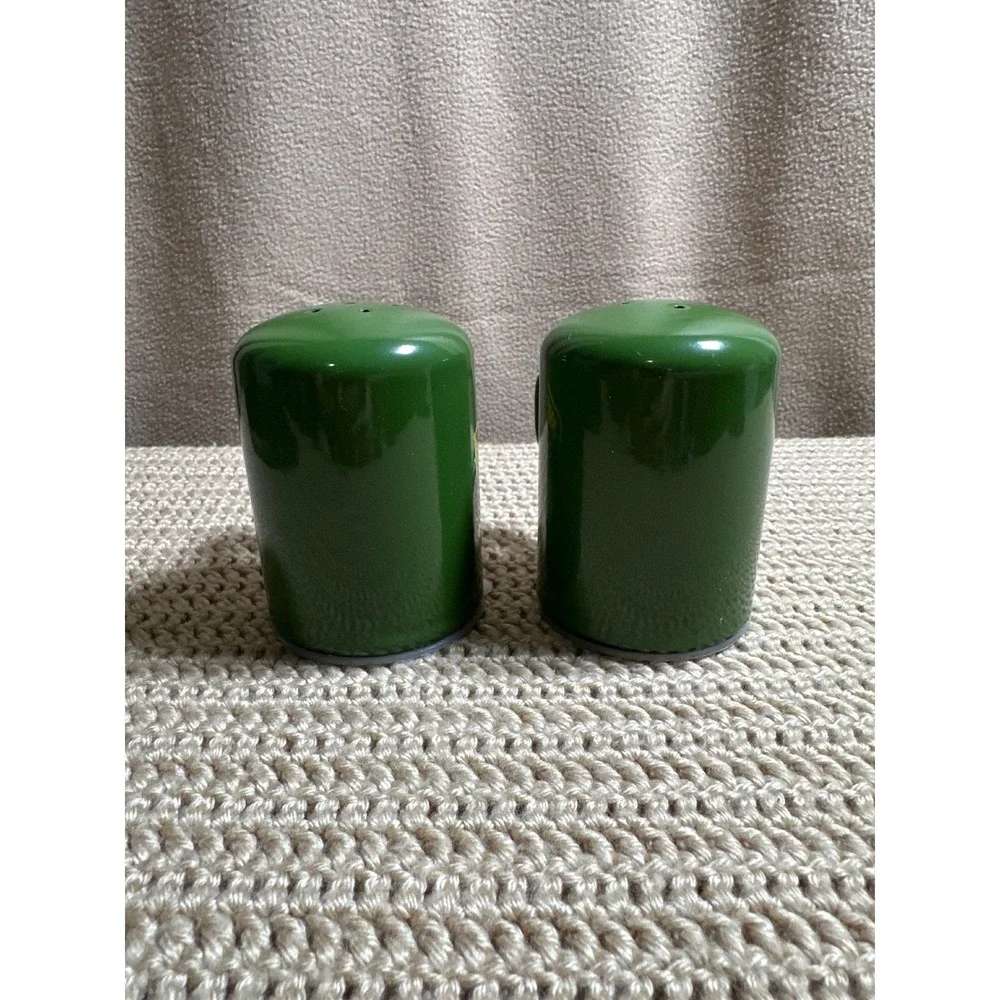 John Deere Salt and Pepper Shaker Set Green Quality Farm Equipment Mug Style